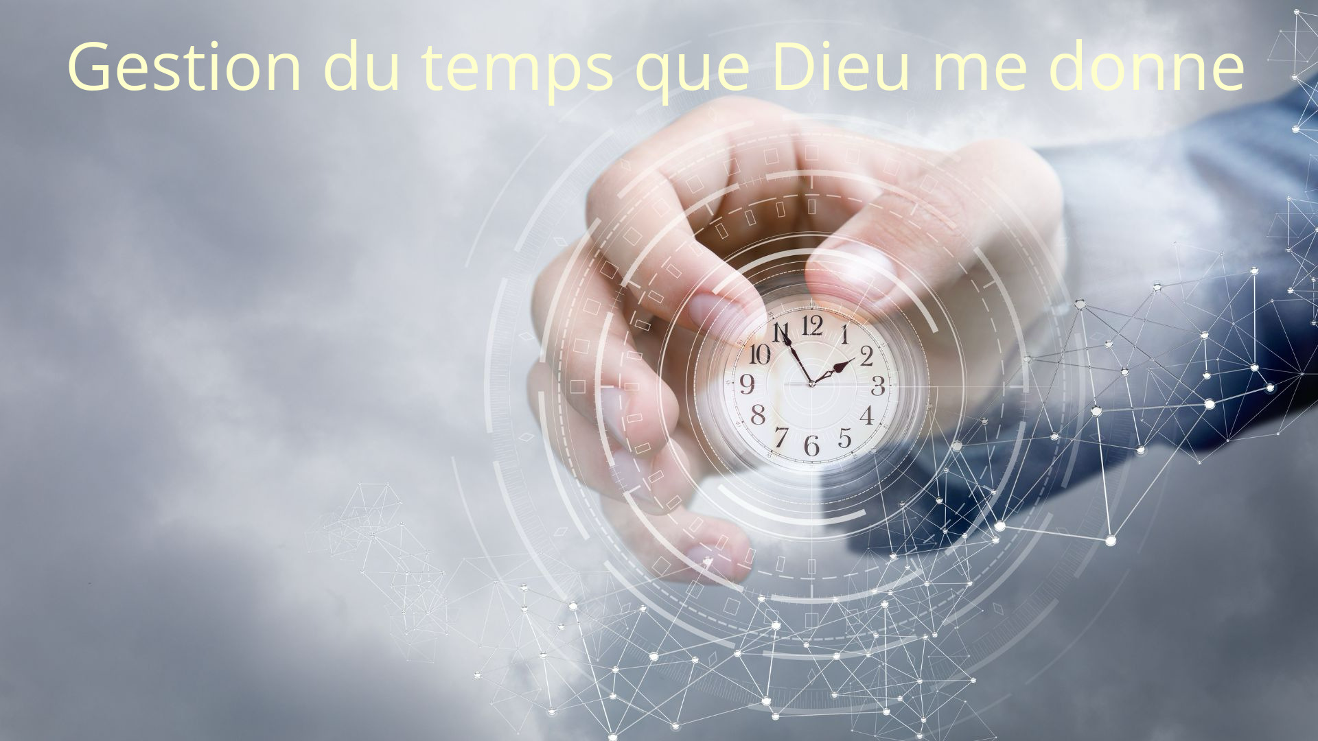 Gestion du temps que Dieu me donne